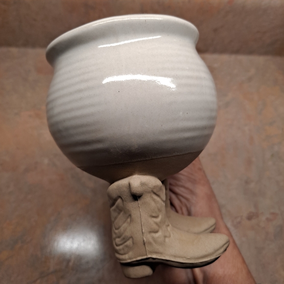 Vintage Muddy Waters Cowboy Boot Ceramic Cup Pottery Mug 5" 1994 - Picture 5 of 11